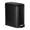 VEVOR Slim Bathroom Trash Can, 11.4 x 5.71 x 10.7 Inch Small Bedroom Trashcan with Step Pedal & Soft Close Lid