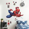 Extra Large Peel & Stick Wall Decal â€“ Red Superhero Theme, 41" x 28", Removable & Reusable, 19-Piece Set