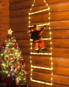 LED Christmas Light - 2.5FT Christmas Decorative Ladder Lights with Santa Claus, Xmas Decorations Light for Indoor Outdoor, Window, Garden, Home, Wall