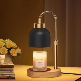 Candle Warmer Lamp with Timer and Dimmer, Height and Brightness Adjustable, Black Electric Wax Warmer for Women Mom