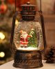 Christmas Decorations Indoor-Musical Snow Globe Christmas with 6H Timer,Santa Christmas Tree Lighted Scene Snow Globes Lantern USB or Battery Powered