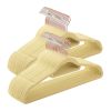 Beige Thin Velvet Hangers. Pack of 10 Velvet Clothes Hangers Non Slip with 360Â° Rotating Chrome Hook