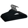 (120 PACK) Non-Slip Velvet Adult Clothing Hangers, 30 Pack, Black, Space Saving