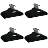 (120 PACK) Non-Slip Velvet Adult Clothing Hangers, 30 Pack, Black, Space Saving