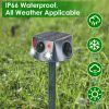 Outdoor Animal Repeller - 3 Efficient Modes, Solar/Type-C Charging, IP66 Waterproof, Buzzer Vibration, Easy Install for Garden Yard Farm