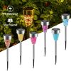 6Packs Solar Garden Lights Outdoor Solar Pathway Lights IP44 Water-resistant Landscape Lights 8Hrs Lawn Lamps for Yard Driveway Walkway