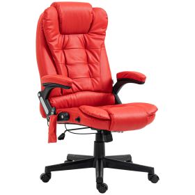 Adjustable Heated Ergonomic Massage Office Chair Swivel Vibrating High Back Faux Leather Executive Chair Home Office Furniture