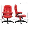 Adjustable Heated Ergonomic Massage Office Chair Swivel Vibrating High Back Faux Leather Executive Chair Home Office Furniture
