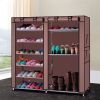 Double Rows Home Shoe Rack Shelf Storage Closet Organizer Cabinet