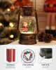 Christmas Decorations Indoor-Musical Snow Globe Christmas with 6H Timer,Santa Christmas Tree Lighted Scene Snow Globes Lantern USB or Battery Powered