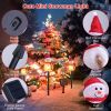1Pc Solar Powered Lamp 3 Snowmen Outdoor Decorative Christmas Lamp Garden Stake Light IP55 Waterproof Santa Landscape Light Warm White LED Lighting Pa