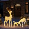 3-Piece Lighted Christmas Reindeer Family Set Outdoor Decorations