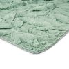 HGTV Triple Jacquard Carved Faux Fur Throw Blanket Quietude 50 x 70 inches