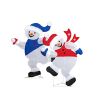 Set of 2 Lighted Running Snowman Christmas Decorations