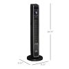 HOMCOM 2-In-1 Portable Electric Tower Heater, Oscillating Space Heater for Indoor Use with Remote Control, 8H Timer, Three Heating Modes(High, Low