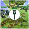 Outdoor Indoor Animal Deterrent - Solar USB Rechargeable, 5 Chasing Modes, 3229Sq.ft Protection, IP54 Waterproof