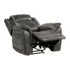 Classic Brownish Gray 1pc Reclining Chair Plush Comfort Pillow-Top Arms Vertical Tufting Solid Wood Transitional Living Room Furniture