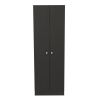 Multistorage Pantry Cabinet; Five Shelves; Double Door Cabinet -Black