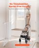 Baby Gate, 29.5-43 Inches Adjustable Width, 28 Inches High Dog Gate, No Threshold Bar, Easy Step Walk Thru, for Child Pet Security, with Screws