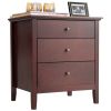 Nightstand Beside End Side Table Organizer with 3 Drawers