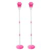 2Pack 3 In 1 Standing Bubble Machines with Colorful Lights and Music Rechargeable Bubble Maker Stands with 2 Modes 3 Adjustable Height for Party Weddi