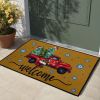 1 PCS of Christmas letter printed door mat with different sizes, absorbent, anti slip, wear-resistant decorative door mat suitable for doorways