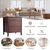 Nightstand Beside End Side Table Organizer with 3 Drawers