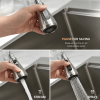 Kitchen Faucets with Soap Dispenser, Solid Stainless Steel Kitchen Faucet with Pull Down Sprayer 3 Modes, Modern Kitchen Sink Faucets with Sprayer