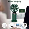 Portable Handheld Fan Battery Operated with Base, 8 Hours, Digital Display, 5 Speeds, 90Â° Ajustable, Rechargeable Mini Fan for Outdoor Indoor