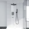 12-Inch 3-Spray Shower System With Square Wall Mounted Adjustable Shower Head And Handheld Shower With Hose